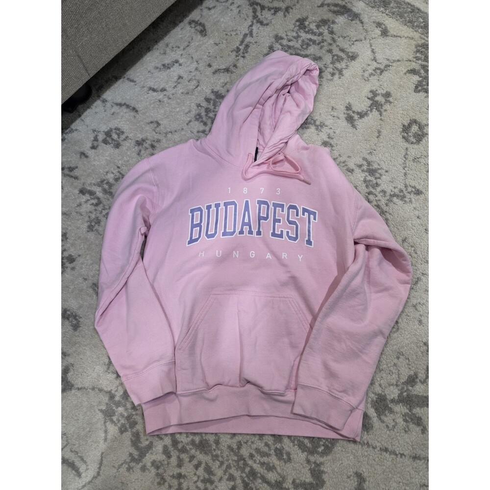 Budapest Hoodie Size Small Budapest Hungary Classic Pullover Hoodie Pink Purple